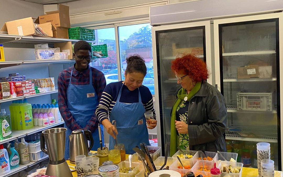 Visite de l’épicerie solidaire Le Comptoir d’Aliénor